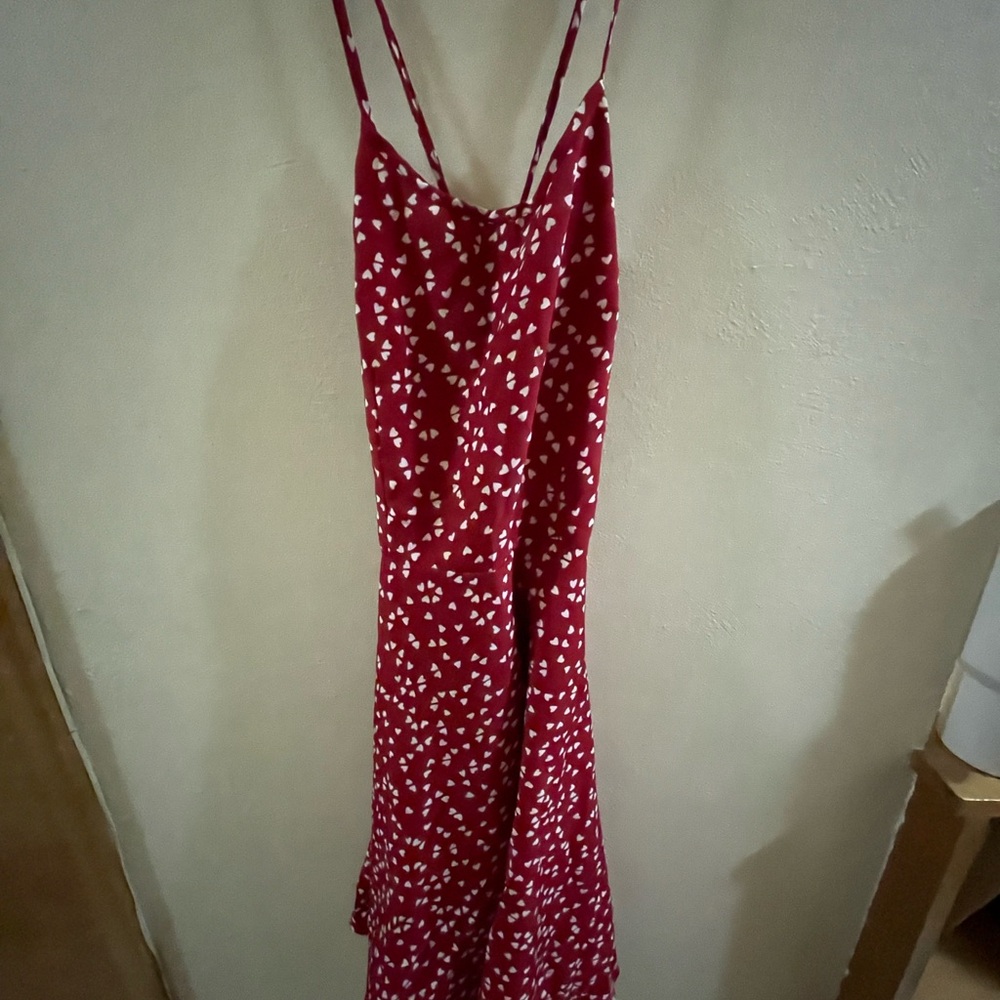 Red Heart Pattern Dress - Picture 3 of 3